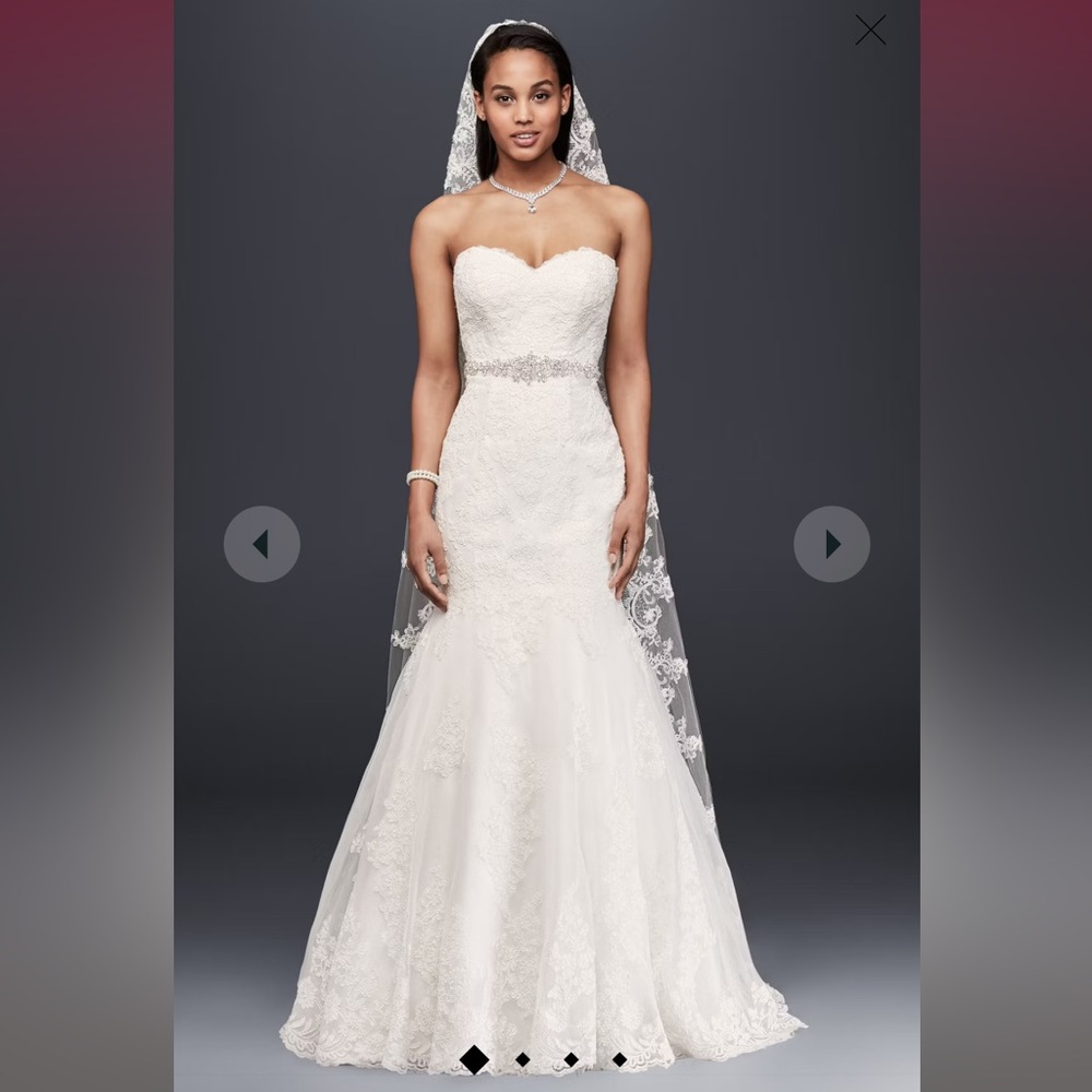 NEW Sweetheart Trumpet Wedding Dress with Beaded Sash